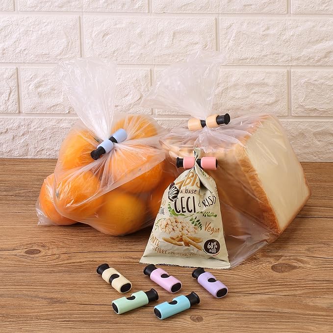 Mr. Pen- Squeeze and Lock Bread Bag Clips, 8 Pack, Squeeze and Lock Bread Clips, Bag Clips for Food Storage, Clips for Food Packages, Snack Clips, Mr Pen Bag Clips 8 Pack Squeeze and Lock,