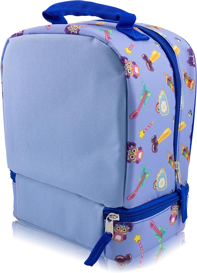 Fast Forward Bluey Lunch Box for Kids With Glitter | Insulated Lunch Bag Lunch Box for Boys, Girls, Unisex | Bluey and Bingo Blue Reusable Lunchbox