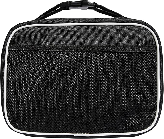 adidas Foundation Insulated Lunch Bag for Men and Women, Black/White, One Size