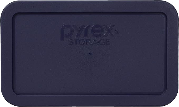 Pyrex Blue Oblong Plastic Storage Cover 4.8 Cup 7214-PC