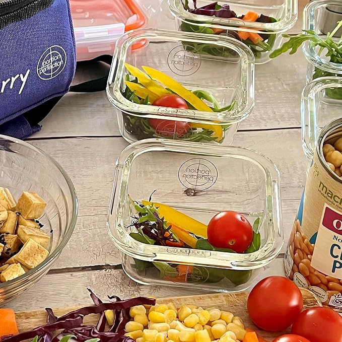 Portion Perfection Bariatric Must Haves / 3 Pk Bariatric Meal Prep Containers Reusable Glass Portion Control Container | Gastric Sleeve Must Haves | Bari Preppers
