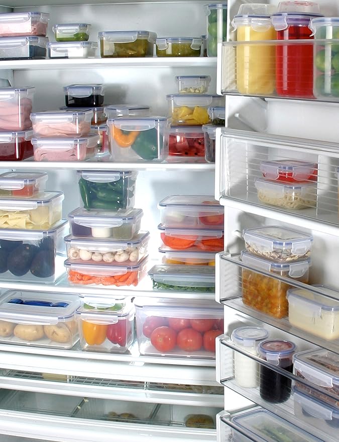 8 Clear Food Storage Containers Set, Microwave and Freezer Safe, Little Big Box