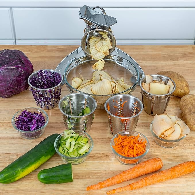 Heavy Duty Vegetable Chopper, Dynamic Food Processor with Stainless-Steel Shredders
