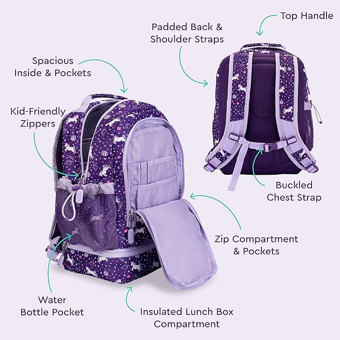 Bentgo Kids Prints 2-in-1 Backpack & Insulated Lunch Bag