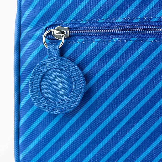 Designer Insulated Lunch Bag, Blue Reusable Cooler Tote for Food & Drinks, Perfect for Women, Men and Kids, Stylish for boy and girls of all ages (Blue Stripe)