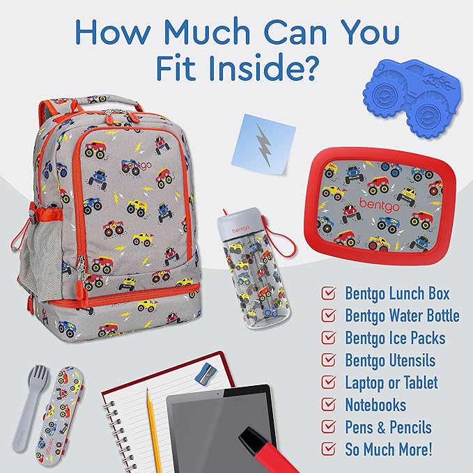 Bentgo Kids Prints 2-in-1 Backpack & Insulated Lunch Bag