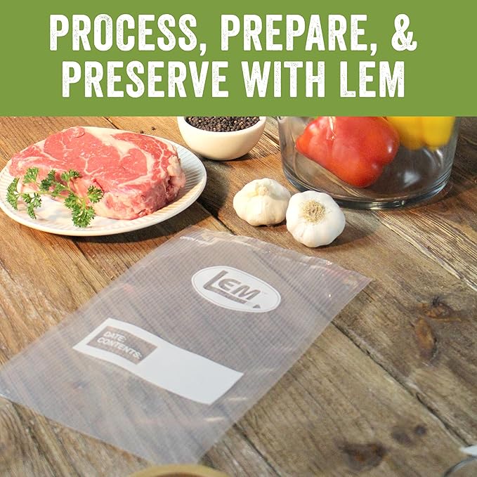 LEM Products MaxVac Pint Vacuum Sealer Bags, 6 x 10 Inches, Compatible with Major Vacuum Sealer Brands, 28 Count