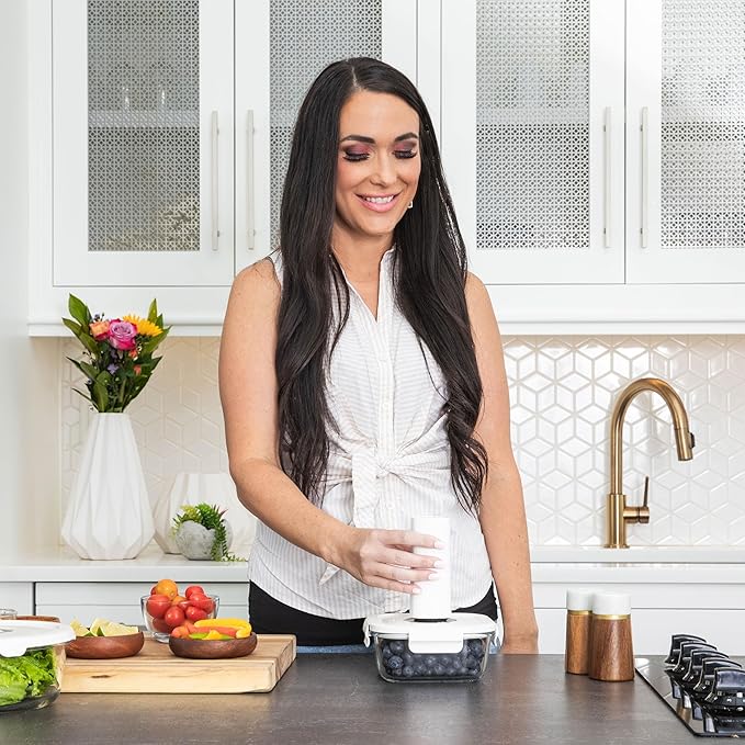 HOLDN’ STORAGE Electronic Vacuum Pump for Food Preservation, Quick-Seal Technology - Ideal for Marinating, Leftovers & Meal Prep