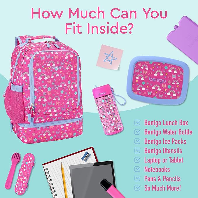 Bentgo Kids Prints 2-in-1 Backpack & Insulated Lunch Bag