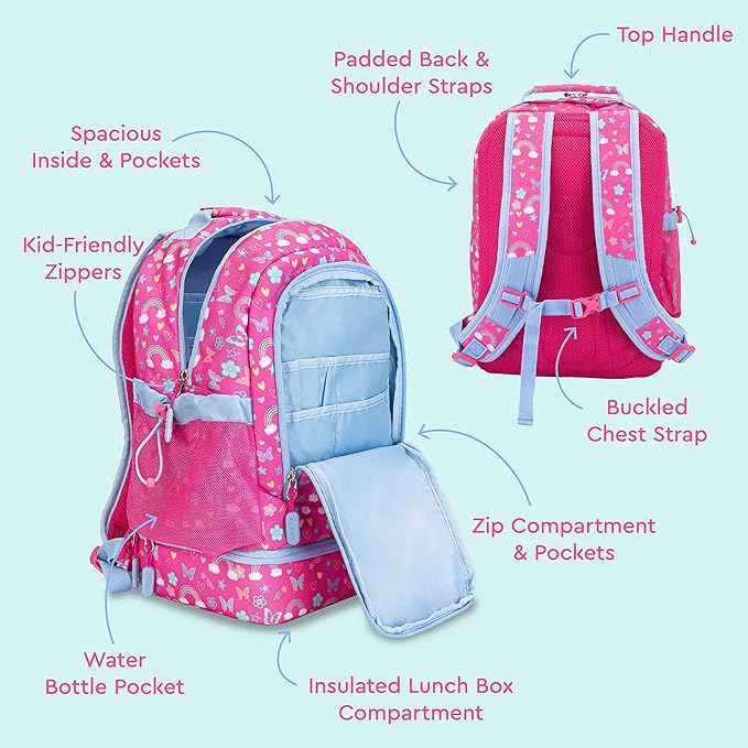 Bentgo Kids Prints 2-in-1 Backpack & Insulated Lunch Bag