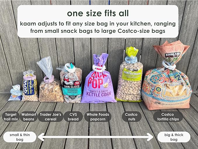Bag Clip, chip Clip, Food Clip, Bread Clip | Heavy Duty, Adjustable, one Size fits All, Stackable, Magnetic, Fridge & Freezer Safe, Hook-able,Built to Last, Ergonomic (Fluffly Cloud, 1 Pack)