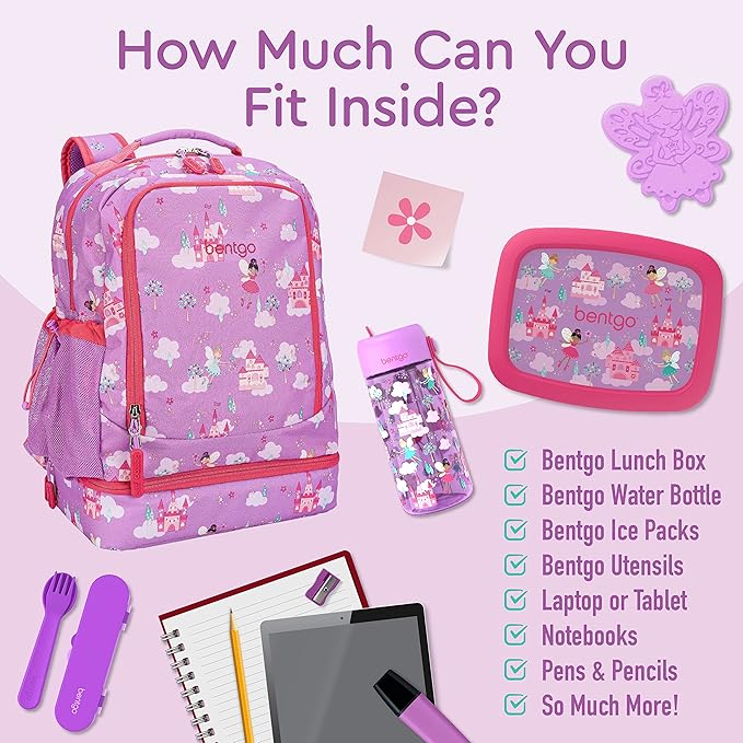 Bentgo Kids Prints 2-in-1 Backpack & Insulated Lunch Bag