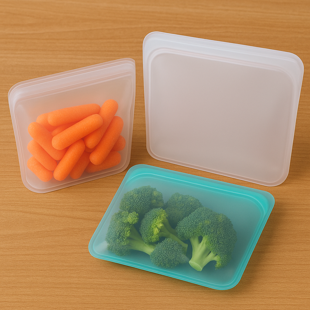 reusable silicone bags for food storage and freezing