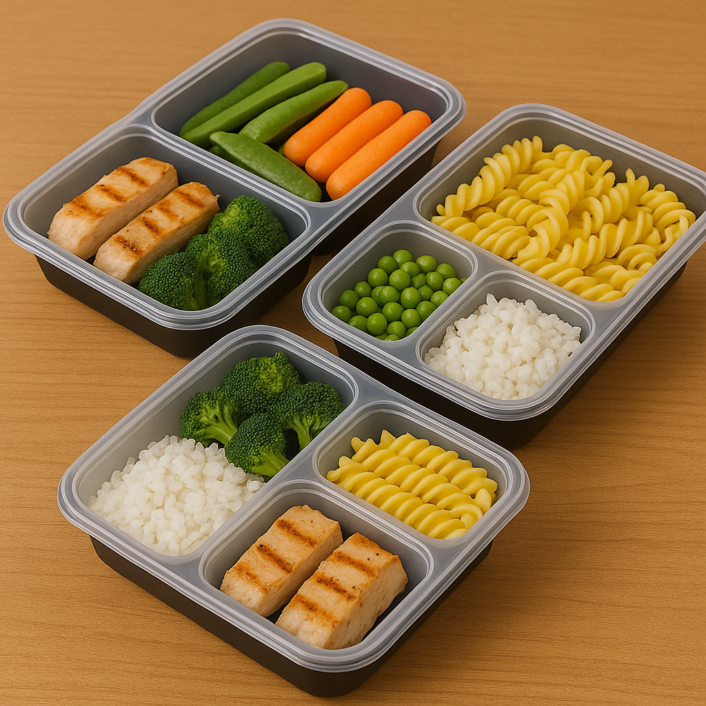 family meal prep packs organized for easy weekly cooking
