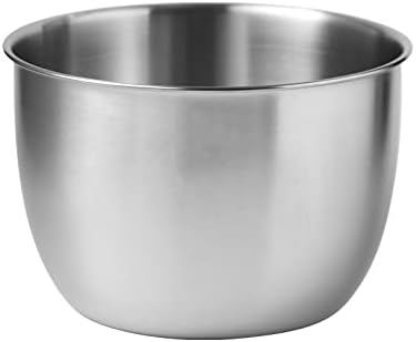 Stainless Steel Mixing Bowl, Kitchen 304 Salad Stainless Steel Mixing Deep Bowl, Anti-flying Design Kitchen Metal Bowls for Cooking Baking Marinating Cake Bread Salad 8.26X5.51 inches
