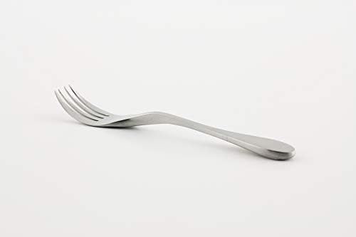 Knork Original Stainless Salad Fork and Teaspoon Travel Lunch Set, 2 Piece Utensil Plus Eco Astrik Case, Silver