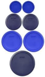 Pyrex Food Storage Plastic Replacement Lid Set (Cobalt Blue, Dark Blue)