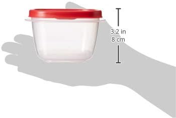 Rubbermaid 7J60 Easy Find Lid Square 2-Cup Food Storage (Pack of 8 Containers)