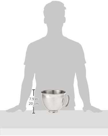 KitchenAid 3.5 Quart Polished Stainless Steel Bowl with Handle - KSM35SSFP
