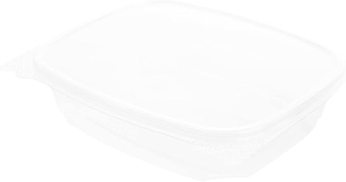 Restaurantware Thermo Tek 24 Ounce Deli Food Containers 100 Anti-Fog Hinged Lid Containers - Freezable Rectangle Clear Plastic To Go Food Containers Disposable