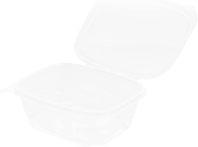 Restaurantware Thermo Tek 32 Ounce Deli Food Containers 100 Anti-Fog Hinged Lid Containers - Freezable Rectangle Clear Plastic To Go Food Containers Disposable