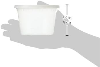 EDI [16 OZ, 50 Sets] Plastic Deli Food Storage Containers with Airtight Lids | Microwave-, Freezer-, Dishwasher-Safe | BPA Free | Heavy-Duty | Meal Prep | Leakproof | Recyclable