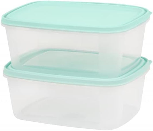 Deep Dish Food Storage Containers | Large Rectangle Containers, Multi Size holds up to 32oz, 64 oz, 101 oz of Food, Containers with Tight Seal, 9 Count Microwave Freezer Dishwasher Safe, Reusable