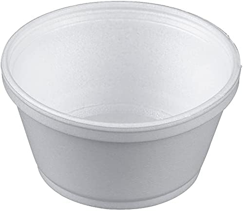 Mr Miracle 8 Ounce Foam Cup with Vented Lid in White. Hot and Cold Foods. For Ice Cream, Yogurt, Soup, Takeout, Carryout. Model MM-8SJ20/20JL (100, 8 Ounce)