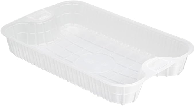 Restaurantware TRAYS ONLY: Futura 10 Ounce Trays For Meal Prep Containers 100 Microwavable Trays For 32 Or 37 Ounce Containers - Containers Sold Separately 1 Compartment White Plastic Food Trays