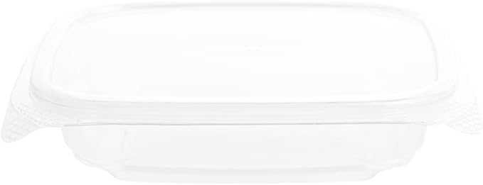Restaurantware Thermo Tek 8 Ounce Clamshell Containers - Anti-Fog To Go Food Containers - Freezable Rectangle Clear Plastic Food Packaging