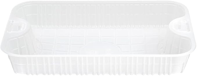 Restaurantware TRAYS ONLY: Futura 10 Ounce Trays For Meal Prep Containers 100 Microwavable Trays For 32 Or 37 Ounce Containers - Containers Sold Separately 1 Compartment White Plastic Food Trays