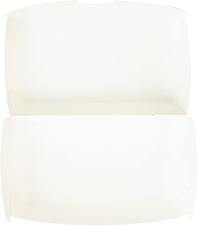 Restaurantware Bio Tek 6.7 x 3.5 x 3.5 Inch Clamshell Food Containers 100 Disposable Sandwich Containers - Hinged Lid Tab-Lock Closure White Paper Hot Dog Containers Recyclable Greaseproof