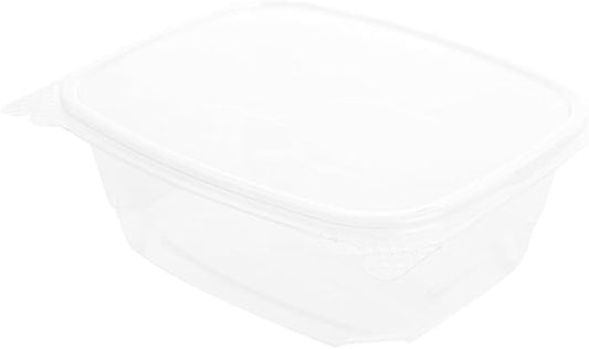 Restaurantware Thermo Tek 32 Ounce Deli Food Containers 100 Anti-Fog Hinged Lid Containers - Freezable Rectangle Clear Plastic To Go Food Containers Disposable