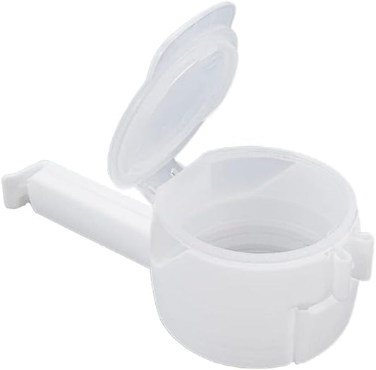 Sscon 4Pcs Food Storage Sealing Clips Plastic Food Bags Clips with Pour Spouts for Snack,White