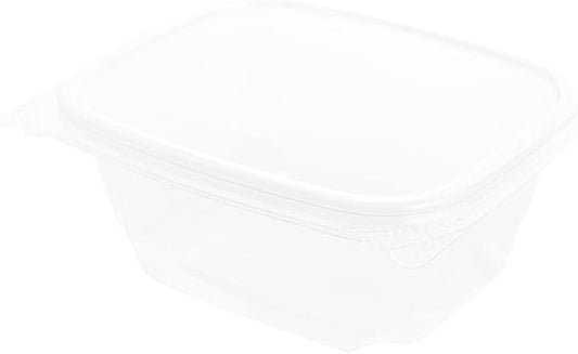 Restaurantware Thermo Tek 16 Ounce Deli Food Containers 100 Anti-Fog Hinged Lid Containers - Freezable Rectangle Clear Plastic To Go Food Containers Disposable