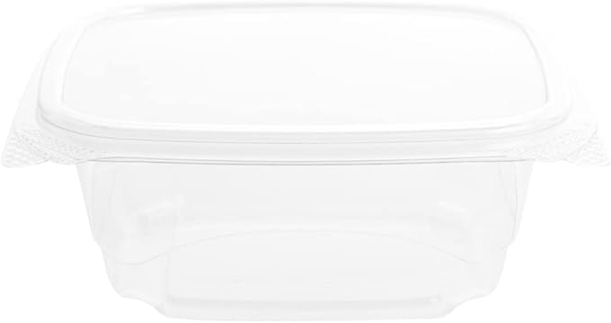 Restaurantware Thermo Tek 16 Ounce Deli Food Containers 100 Anti-Fog Hinged Lid Containers - Freezable Rectangle Clear Plastic To Go Food Containers Disposable