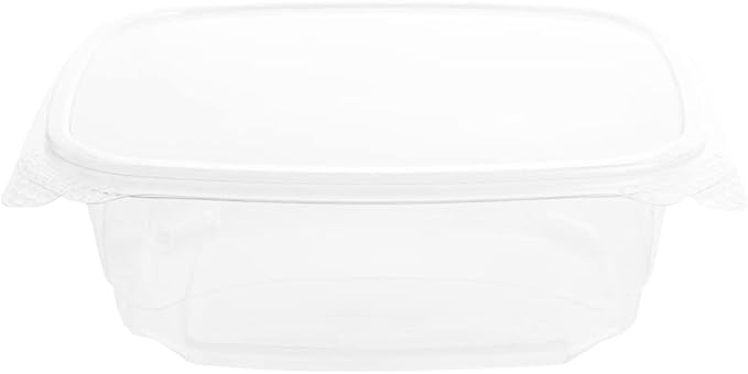 Restaurantware Thermo Tek 32 Ounce Deli Food Containers 100 Anti-Fog Hinged Lid Containers - Freezable Rectangle Clear Plastic To Go Food Containers Disposable