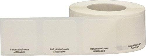 Dissolvable Food Storage Labels Blank Shelf Life for Food Rotation Prep 1 Inch Square 500 Adhesive Stickers