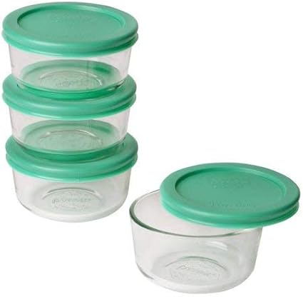 Pyrex Simply Store Glass Food Storage Set (green, 4) Made in the USA