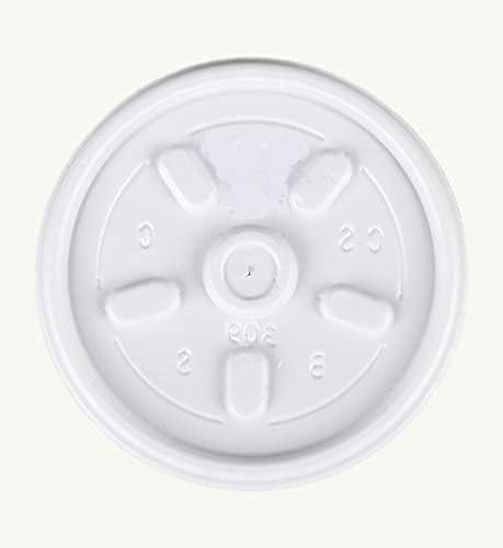 Mr Miracle 8 Ounce Foam Cup with Vented Lid in White. Hot and Cold Foods. For Ice Cream, Yogurt, Soup, Takeout, Carryout. Model MM-8SJ20/20JL (100, 4 Ounce)