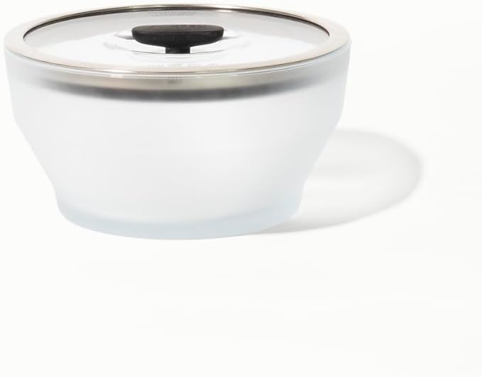 Anyday 8-Cup Microwave Cookware & Glass Container with Glass Lid, Plastic-Free Deep Food Storage | Stackable Airtight Steamer with Vented Lid for Microwave-Safe Reheating, Steaming Vegetables & Rice