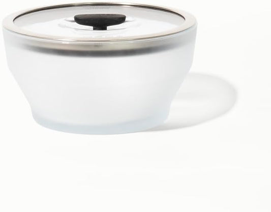 Anyday 8-Cup Microwave Cookware & Glass Container with Glass Lid, Plastic-Free Deep Food Storage | Stackable Airtight Steamer with Vented Lid for Microwave-Safe Reheating, Steaming Vegetables & Rice