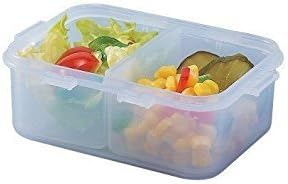 Lock & Lock No BPA Water Tight with 2 Divider Cups, Food Container, 1.5-cup, 11-oz, Pack of 6, HPL806C