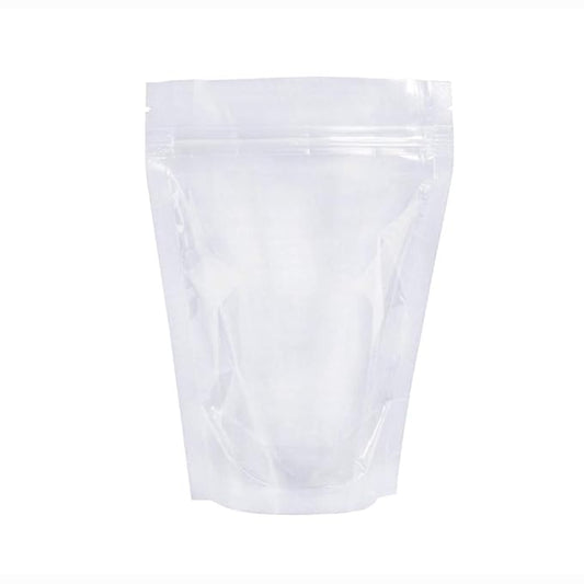 PABCK 100 Pack (Inside Size 3.15x2.87 inch) Clear Resealable Stand Up Bags Heat Seal Zipper Lock Reusable Storage Pouches for Zip Food Storage Lock Packaging with Tear Notches
