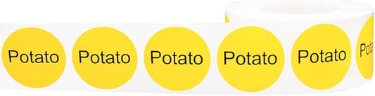 Potato Deli Labels 1 Inch Round Circle Dots 500 Total Stickers