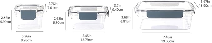 Amazon Basics Tritan Plastic Food Storage Containers - Tritan Plastic Locking, Air Tight, 10 Pieces, Clear