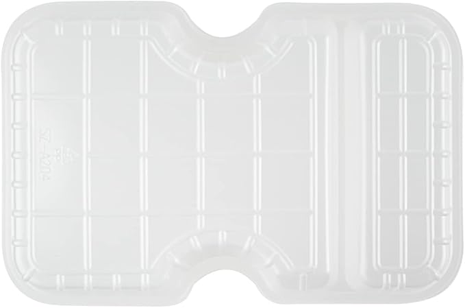 Restaurantware TRAYS ONLY: Futura 10 Ounce Trays For Meal Prep Containers 100 Microwavable Trays For 32 Or 37 Ounce Containers - Containers Sold Separately 2 Compartments White Plastic Food Trays