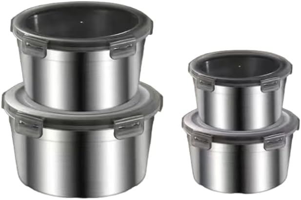 Stainless steel food storage containers leak proof & airtight lids for Kitchen,stainless steel bowl,meal prep lunch box,freezer and microwave safe (4-piece)
