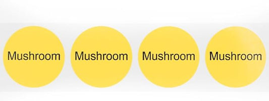 Mushroom Deli Labels 1 Inch 500 Total Adhesive Labels