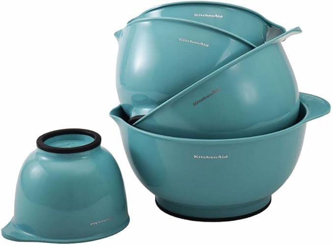 KitchenAid Classic Mixing Bowls, Set of 5, Aqua Sky 2